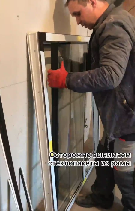 Остекление Коттеджа Зимой - 2 мин. Весело с музыкой, Красиво - качественно ! :)
